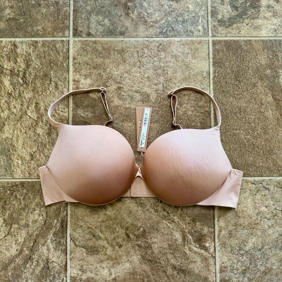 Skims Ultimate Pushup Plunge Bra Clay Size 40B - Picture 3 of 9